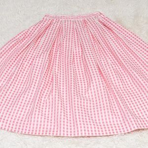 1950s Pink and White Gingham Check Skirt